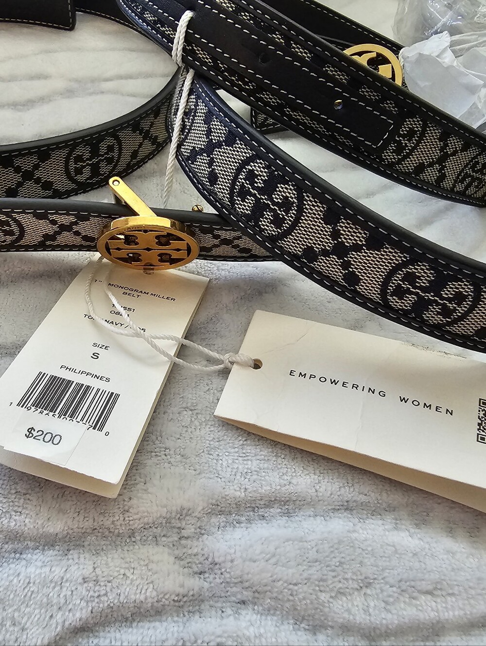 Tory Burch Women's Miller 1" Monogram Belt. 100% AUTHENTIC - Picture 6 of 6